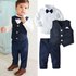 Baby clothes Boys‘ dress Children’s suit Long sleeve shirt vest trousers Gentleman flower children banquet host dress