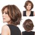 Synthetic wig New for middle-aged elderly women with gradient deviation hairstyle short curly hair wigs