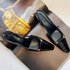 Baotou Sandals Women’s 2025 Summer New Style Horseneck Buckle Strap Black High Heels
