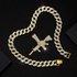 Men’s Jewelry Set Fashion New Large M4A1 Submachine Gun Pendant Cuban Necklace Alloy Full Diamond Hip Hop Jewelry