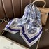 New style small square scarf 70cm Korean plant flower satin square scarf silk scarf women’s decorative small shawl scarf