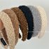 Plaid plush wool headband autumn and winter fairy beauty High sense high Skull top furry face wash hairpin headband hair accessories