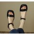 Large Summer Square Heel Sandals With Exposed Toes 2025 Soft Sole Versatile Single Shoe For Women