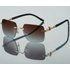 New Fashion Rimless Trimmed Glasses 2025 Casual Sunglasses Men’s Sunshade Sunglasses
