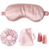 3D Contoured Sleep Mask For Side Sleepers – Ultra-Soft Breathable Eye Cover With Light Blocking & Adjustable Strap (Includes Travel Pouch & Earplugs)