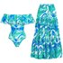 Women’s Strapless Swimsuit With Ruffled Detail – Floral Printed One-Piece For Beach Vacation