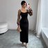 Women’s Floral Embroidery Dress – Heart Collar Elegant Slim Fit Dress (Breathable Linen, Vintage Style, Spring Summer Formal & Casual Wear)
