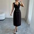 Women’s Clothing Summer New Temperament V Neck Dress Slim Waist And Age Reducing Slit Skirt