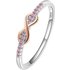 Women’s Jewelry S925 Silver Ring Small Fresh Lucky 8 Shaped Ring Inlaid With Zircon Simple And Fashionable Single Row Tail Ring