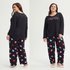 Style home clothing, colorful heart printed short sleeved pants, women’s pajama set can be worn externally