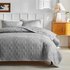 Double Sided Bedspreads – Soft Bed Summer Quilt Lightweight Bedspread- Modern Style Coverlet For All Season – 3 Piece (1 Quilt, 2 Pillow Shams)