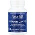 Brainmd BrainMD, Vitamin D3 + K2, 60 Vegetarian Capsules