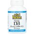 Natural Factors Natural Factors, Vitamin D3, 25 mcg (1,000 IU), 180 Softgels