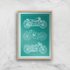 Motorbike Diagram Giclee Art Print - A3 - Wooden Frame