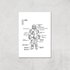 Astronaut Diagram Giclee Art Print - A3 - Print Only