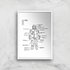 Astronaut Diagram Giclee Art Print - A3 - White Frame