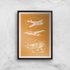 Aeroplane Diagram Giclee Art Print - A3 - Black Frame
