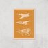 Aeroplane Diagram Giclee Art Print - A2 - Print Only