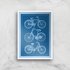 Bike Diagram Giclee Art Print - A3 - White Frame