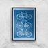 Bike Diagram Giclee Art Print - A3 - Black Frame