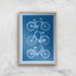 Bike Diagram Giclee Art Print - A2 - Wooden Frame