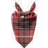Red, Black & White Tartan Pet Bandana - Medium