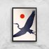 Borris Photography Crane Giclee Art Print - A3 - Black Frame
