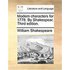 Modern Characters for 1778. by Shakespear. Third Edition.