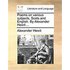 Poems on Various Subjects, Scots and English. by Alexander Hewit ...