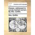 Essays, Addressed to Young Married Women. by Mrs. Griffith.