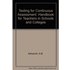 Testing for Continuous Assessment: Handbook for Teachers in Schools and Colleges