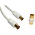 TV Aerial Lead Coax Male to Male 15m White