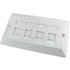 Dual Gang Quad CAT5e Ethernet Faceplate 4-Port