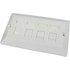 Dual Gang CAT6 Quad Ethernet Faceplate 4 Port
