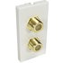Dual F Type Face Plate Dual Socket Wallplate Module