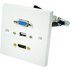 HDMI VGA USB Wall Plate - Single Faceplate with Stub Cables