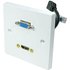 HDMI VGA Wall Plate - Single Faceplate with Stub Cables