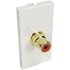Single Phono Face Plate Single Socket Wallplate Module Red