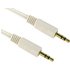 10m Audio Cable White 3.5mm Jack to Jack