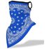 Bright Blue Patterned Bandana Face Mask x1