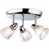 Firstlight 3748CH Echo 3 Way Bathroom Ceiling Spot Light In Chrome With Clear Glass Shades