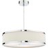 Dar Lighting Alvaro 3 Light Ceiling Pendant Light In Polished Chrome Finish With Ivory Shade