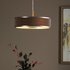 Dar Lighting Alvaro 3 Light Ceiling Pendant Light In Bronze Finish With Mushroom Shade