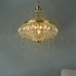 Dar Lighting ASM0675 Asmara 6 Light Crystal Pendant Antique Brass
