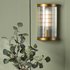 Dar Lighting Bianka Wall Light In Bronze With Ribbed Glass