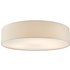 Dar Lighting Cierro 6 Light Flush Ceiling Light With Taupe Shade And White Diffuser 80 cm