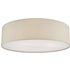 Dar Lighting Cierro 4 Light Flush Ceiling Light With Taupe Shade And White Diffuser 60 cm