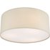 Dar Lighting Cierro 3 Light Flush Ceiling Light With Taupe Shade And White Diffuser 40 cm
