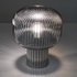 Dar Lighting Demarius Smoked Ribbed Glass Table Lamp