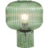 Dar Lighting Demarius Green Ribbed Glass Table Lamp